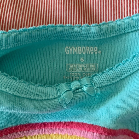 Gymboree “Gymies” pajamas size 6 “Rainbow” - Picture 2 of 3